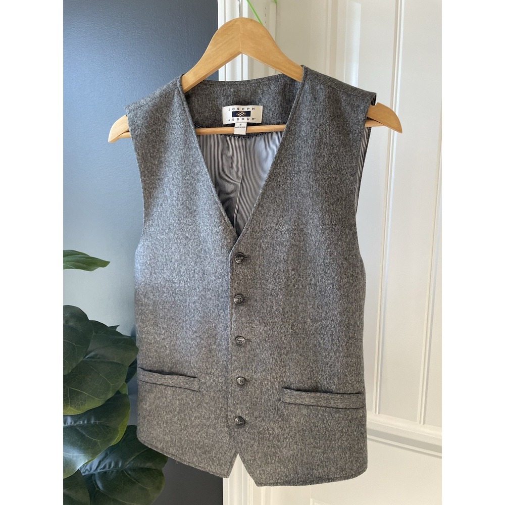 Joseph Abboud Vest Mens S Gray Button Front | Old Money | Gentleman| Minor Flaw